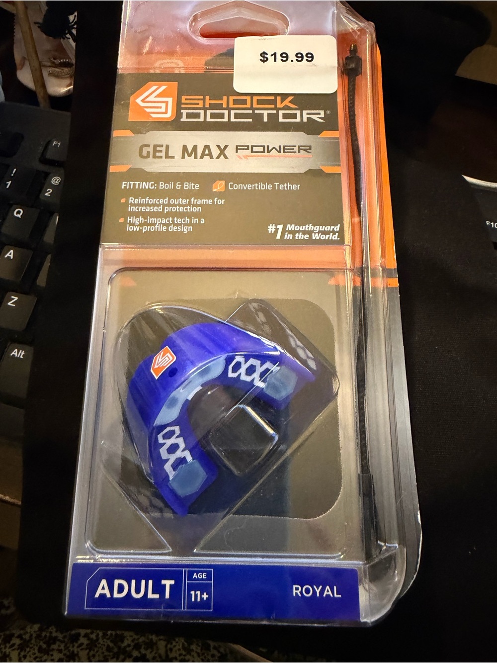 Gel Max Power Adult Mouthguard - Royal Blue